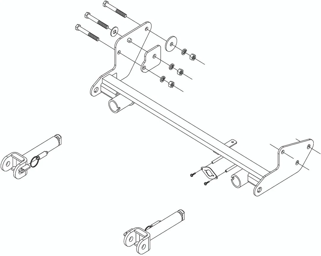 521424-5 – ROADMASTER Vehicle Baseplate, Removable Tab Without Safety Cables With Hardware - view 2
